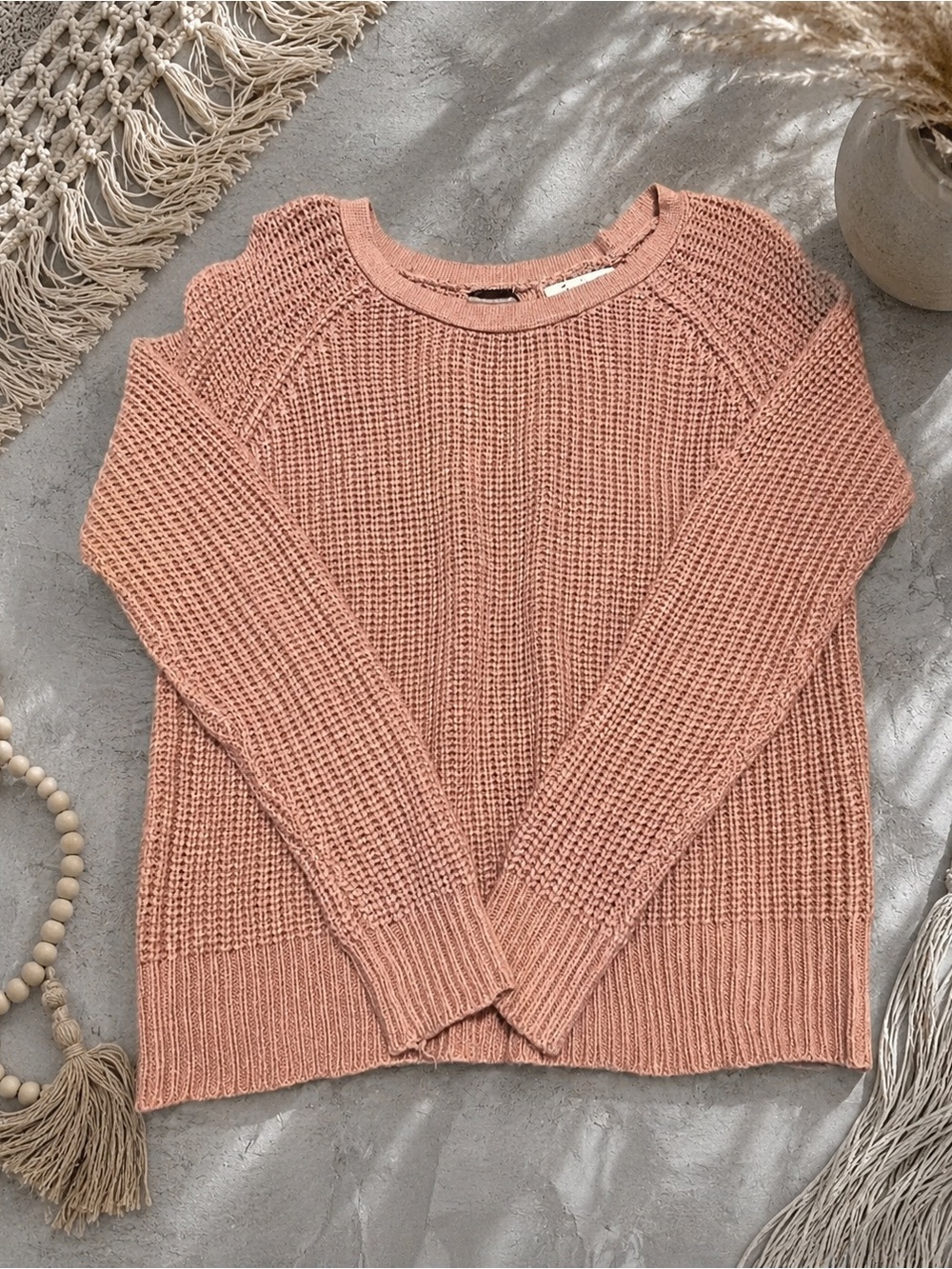 Women's Knit Sweater in Soft Pink